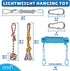 Dog Outdoor Bungee Hanging Toy - Blue Interactive Tree Tug Toy with Metal Spring Kit & 2 Rope Toys
