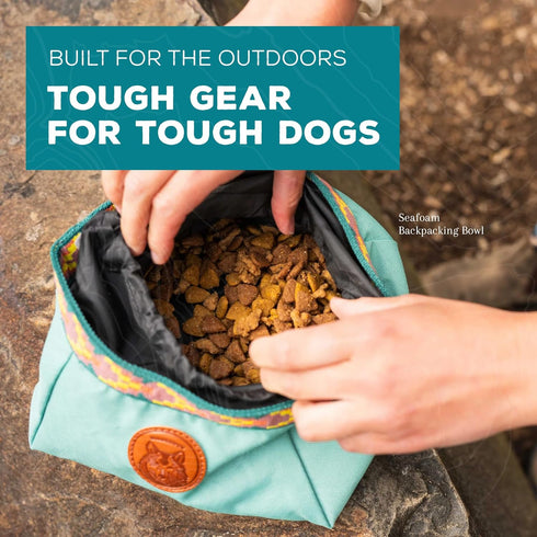 Wilderdog Backpacking Bowl - Holds Food & Water up to 64oz - Olive