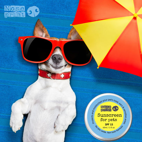 Noseprint 60ml, 15, Pet Sunscreen Balm, SPF Moisturizing, Eco-Friendly Tin, Non-Toxic Formula for Dogs and Cats