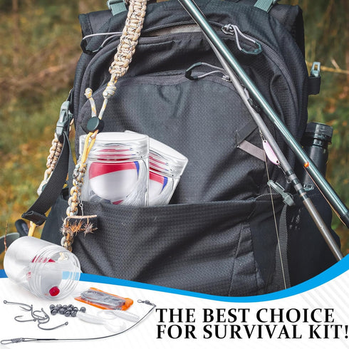 Operation Mini Fishing Kits Bulk for Christmas Child Shoebox Gift, Emergency Fishing Survival Kit with Accessories