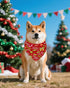 100 Pack Set PET SHOW Christmas Dog Bandanas Bulk for Small Medium Dogs No Stitch Scarves Xmas Triangle Bibs Kerchief