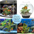 SunGrow Plastic Leaf Plant, Heavy-Duty Ceramic Base, Hiding Spot for Fish and Reptiles, 10 Inches