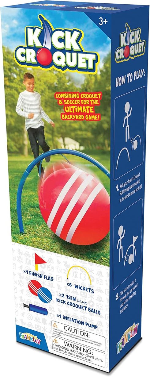 Franklin Sports Kick Croquet Game Set - Combines Soccer and Croquet - Perfect for Kids and Adults - Great for Outdoor