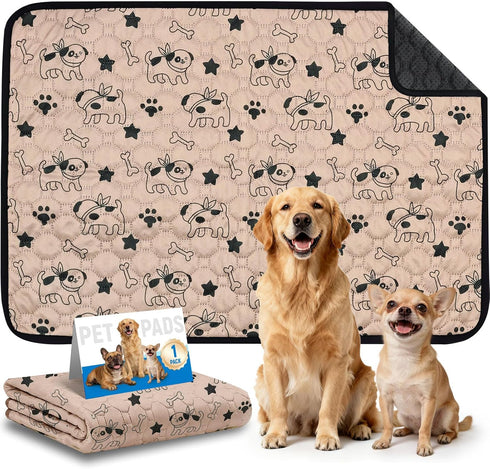 SEHFKKD Washable Pee Pads for Dogs, Absorbent Reusable Puppy Training Pads, Leakproof, Non-Slip,
