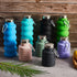 Lallisa 8 Pcs Collapsible Water Bottle - Reusable Silicone Foldable 17 oz Sports Water Bottle with Carabiner