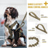 Bungee Dog Leash - Tactical Training Leash with 2 Control Handles, Quick Release Nylon Rope (Tan)