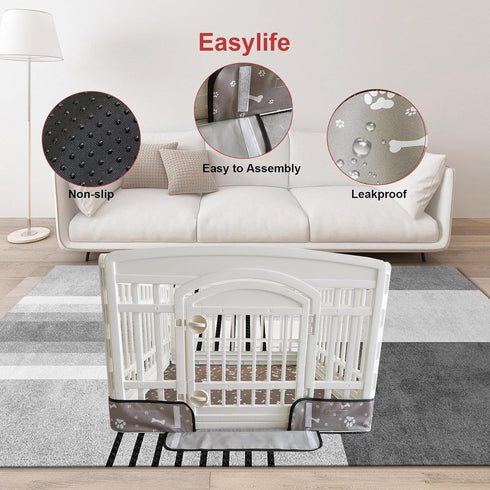 35 Inch 4 Dog Playpen Bottom Pad Fits for Panels Exercise Pet Playpen, Dog Crate Pad Puppy Playpen Pad Leakproof