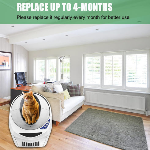 6 Pack Carbon Filters Replacement for Hooded Cat Litter Box, Compatible with Litter-Robot 3