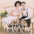 ADOGGYGO Formal Dog Tuxedo Wedding Dog Bandana Collar Dog Collar with Bow Tie Adjustable Dog Bowtie Collar Bandana for Small Medium Large Dog Pet (Small, Black&White)
