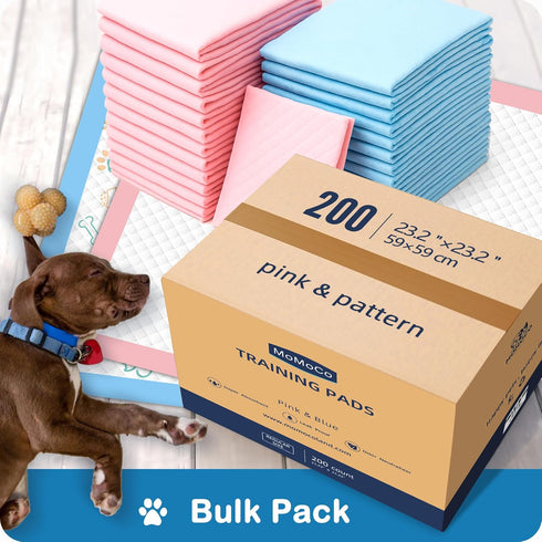 200 Count 23"x23" 6-Layer Pack (100 100 Dog Training Pads - Leak-Proof Puppy Pee Pads, Super Absorbent Potty Pads
