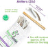 Nature Gnaws Antlers for Dogs (1Lb) - Mix of Elk and Deer Antler - Variety of Split and Whole Pieces for Aggressive