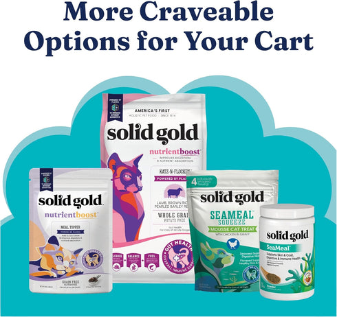 Solid Gold Wet Cat Food Variety Pack - Pate & Shreds in Gravy with Real Chicken, Tuna & Mackerel - 12 Pack