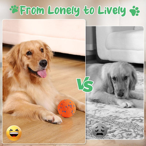Material,Ip68 Smart Interactive Dog Toys,Vibrating Dog Ball,Pet Bounce Ball for Dogs (Small & Large),Chew-Proof