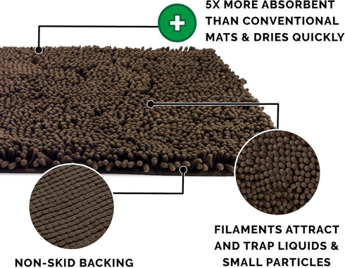 44" 35" 100% Shammy Furhaven x Highly Absorbent Dog Door Mat for Muddy Paws, Washable, Perfect for Entryway, Kitchen