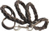Brown Genuine Leather Braided Dog Leash, 45" Long 4-thong Square Braid for Medium Breeds
