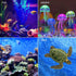iKefe 11" Color Changing LED Fish Tank Light with Remote, Submersible Aquarium LED Fixture for Freshwater/Saltwater