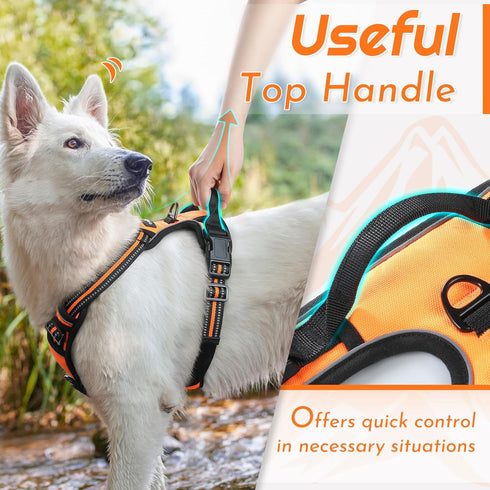 Eagloo Small Dog Harness, No Pull Service Vest with Reflective Strips, Adjustable Comfortable No Choke Pet Harness,