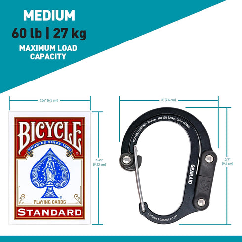 360 Backpack, GEAR AID HEROCLIP Swivel Carabiner Gear Clip and Hook (Medium) for Camping, Suitcases and Garage