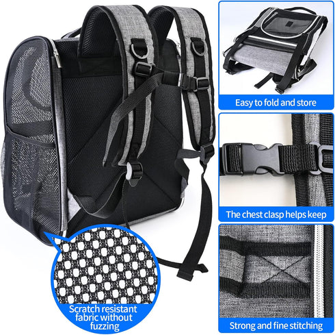 Backpack, Backpack Backpack, BAGLHER Pet Carrier Ventilated Design, Pet Travel with Comfortable Shoulder Straps