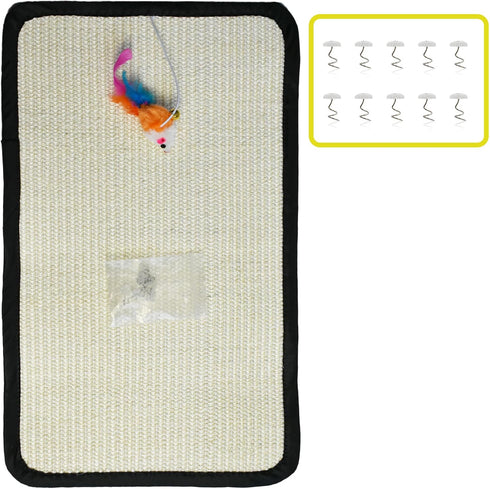 2 Pcs Cat Scratch Furniture Protector Sisal Mat, Non-Marking Nails or Adhesive Couch Protector from Cat Claws