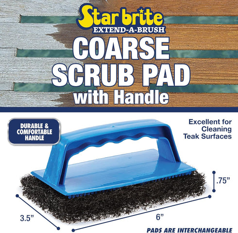 STAR BRITE Scrub Pad with Handle (Coarse) Black (040131)