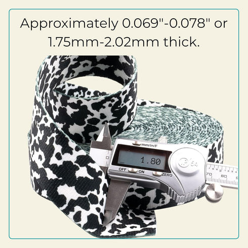 Country Dairy Cow Print Polyester Webbing - Brook Design
