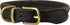 Dogs My Love Brown Soft Genuine Rolled Leather Dog Collar with Brass Hardware (17.5"-19" Neck Circumference)