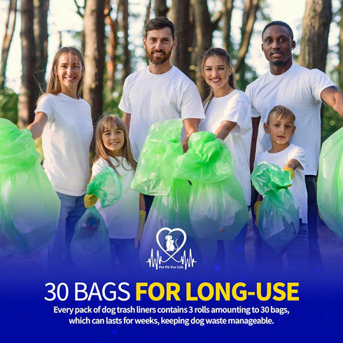 3.1 3-Pack 10 Pet Fit For Life Gal Leak-Proof Wastebasket Liners - of Medium Bags for Dog Droppings, Lawn, Garage