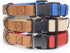Mile High Life Dog Collars, Soft Cotton with Heavy Metal Buckle, Classic Puppy Collar with Genuine Leather Tips for