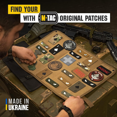 M-Tac Medical Cross PVC Patch - Morale Badge for Med Tactical Military Gear with Hook Fastener (Gray)