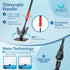 Aquarium Cleaning Tools 7 in 1, Fish Tank Cleaning Kit with Algae Scraper, Long Handle, Fish Net