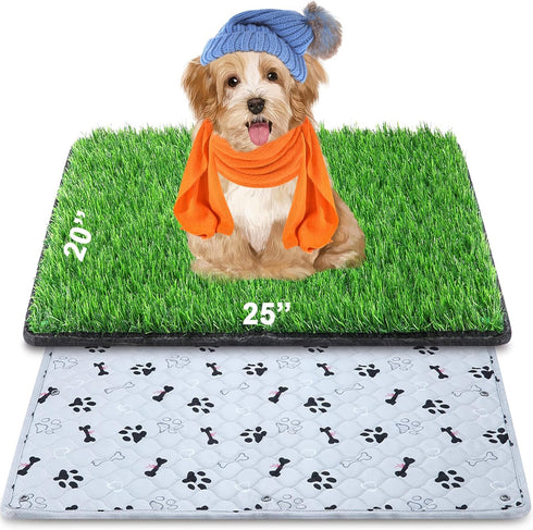 Dog Grass Mat with Pee Pad 2025", Small Dog Litter Box Indoor