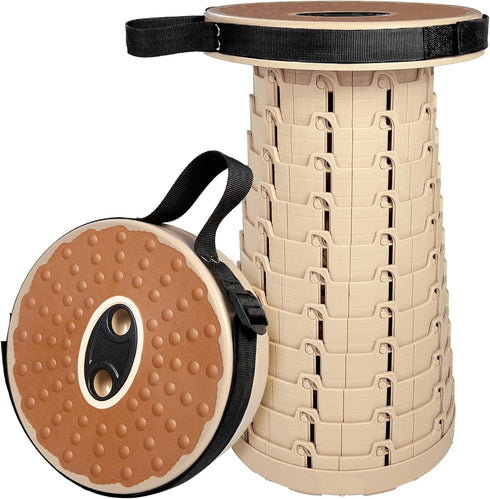 12 500lbs, Backpack Collapsible Stool, Folding Stool with PU Cushion, Portable Foldable Stool Levels and Load Capacity