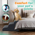 GARMART 3-Step Dog Stairs for Bed, Washable Cover, Durable High Density Foam for Small Dogs, Grey