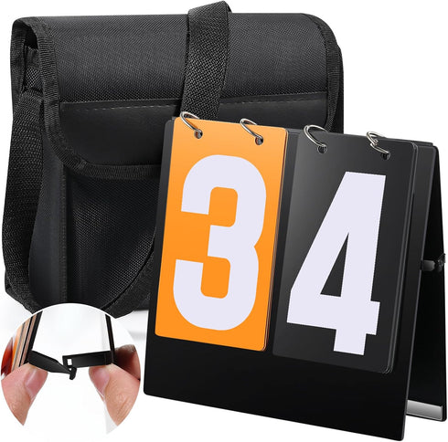 Hiboom Portable PVC Tennis Score Keeper, Magnetic 2 Digit Scoreboard Flipper for Daily Use