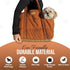 Cozy Plush Pet Carrier Purse - Lightweight Tote Design with Secure Harness Clip for Small Dogs and Puppies