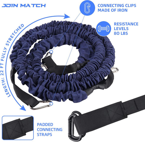 Workout Suspension Resistance Trainer System for Explosive Force, Speed, Stamina, and Muscle Building