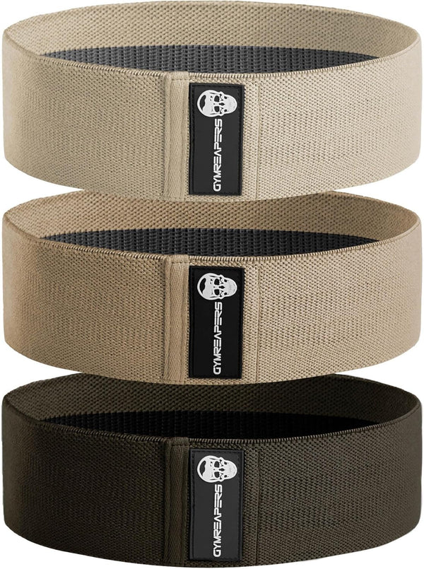 Hip Bands for Booty Workouts | Non Slip Fabric Band Set with 3 Levels for Legs & Hip - for Men & Women