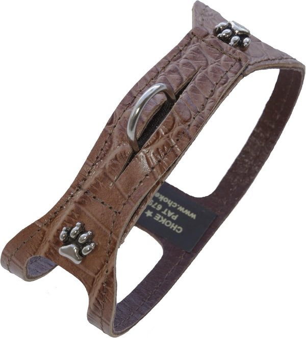 Pet Shoulder Collar, 9", Croco Mocha