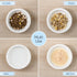 Thicker Ceramic Cat Food and Water Bowls 3 PCS, Whisker Stress Free Cat Dishes, Relieves Fatigue, Shallow Pet Food Dish for Cats Puppy, White