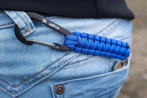 Paracord Keychain with Carabiner, 2Pcs Carabiner Keychain for Backpack, Survival, Camping, Men