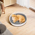 Cotton Rope Woven Cat Bed Basket, Small Dogs Sofa Bed with Double Sided Mat, 14"x14"x4", Washable Round Bed