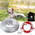 Dog Tie Out Runner for Yard, Heavy Duty Trolley System for Large Dogs, 120ft Cable Lead with 10ft Pulley for Dogs Up to