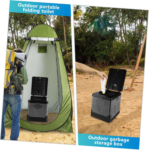 Cabilock Compact Folding Toilet for Travel - Portable Outdoor Potty