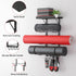 Yoga Mat Holder Wall Mount - Accessory Storage Rack for Home Gym, Floating Shelf for Workout Equipment