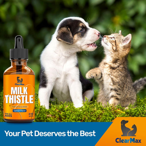 Milk Thistle for Dogs & Cats, Liver and Kidney Support, Milk Thistle Liquid, 2Oz