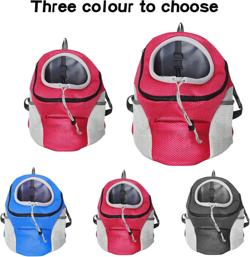 Fhiny Dog Carrier Backpack, Comfortable Doggy Front Backpack with Breathable Head Out Design for Travel and Hiking
