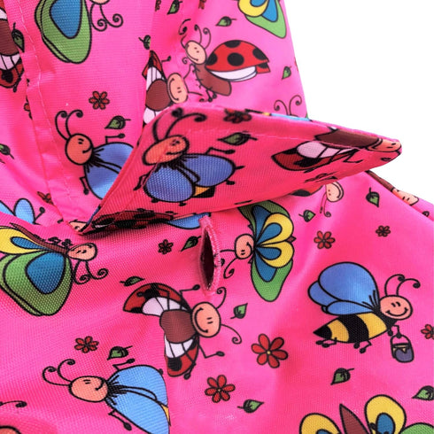 Small Pet Cat Dog Raincoat Hoodie Coat, Waterproof Rain Jacket Rainwear (XS: Length - 10", Pink)