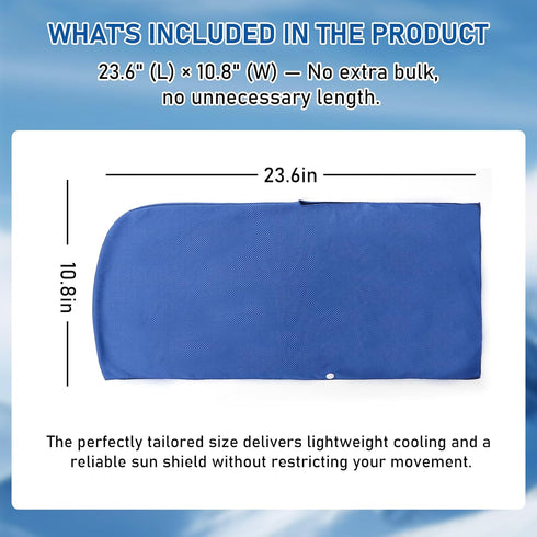 GASRONS (2-Pack) Cooling Hoodie Towels - Reusable, Sweat-Absorbing Cooling Wrap for Neck & Face. Instant Cold Towel