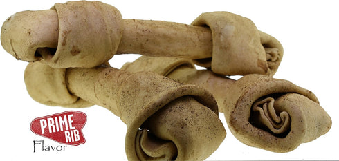 Healthy Beefhide Rawhide Dog Bones - Raw Hide Chews Dog Treats Pack of 3 Flavored Rawhide Bones (Large Dogs Over 55 LBS)